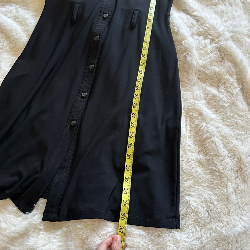 3/$20 Merona black belted button front dress, size m - Picture 6 of 9